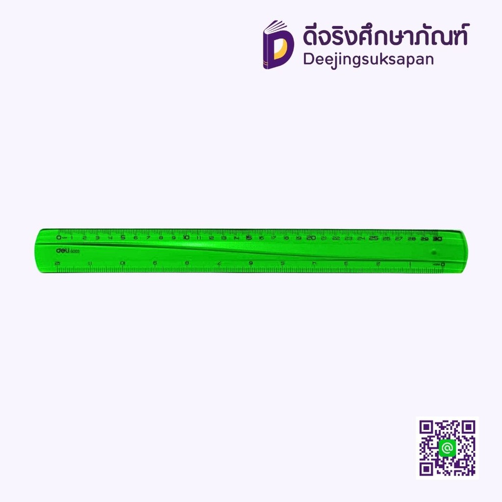 ไม้บรรทัดพลาสติก 30cm. G00302 คละสี DELI