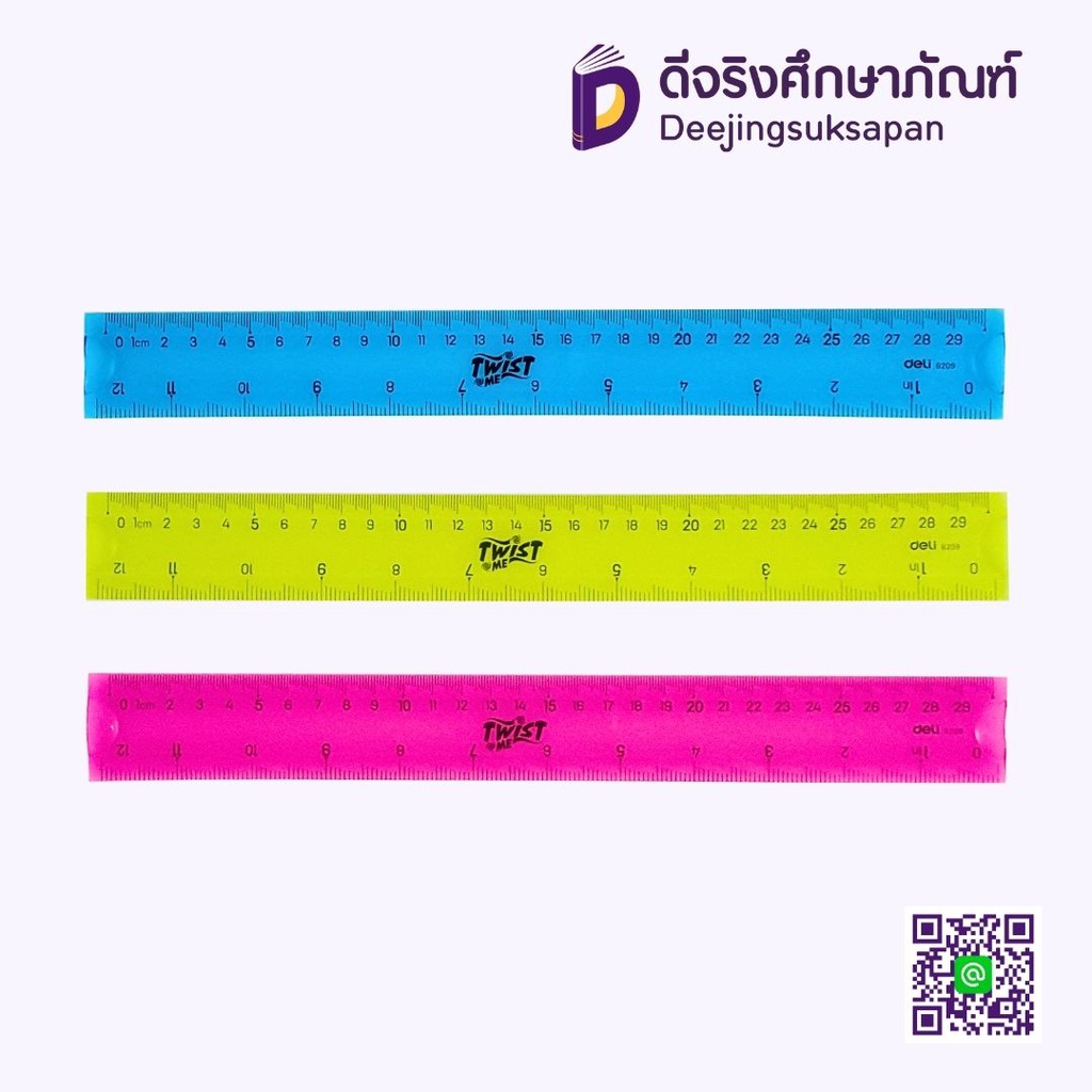 ไม้บรรทัดงอได้ 30cm. 6209 คละสี DELI