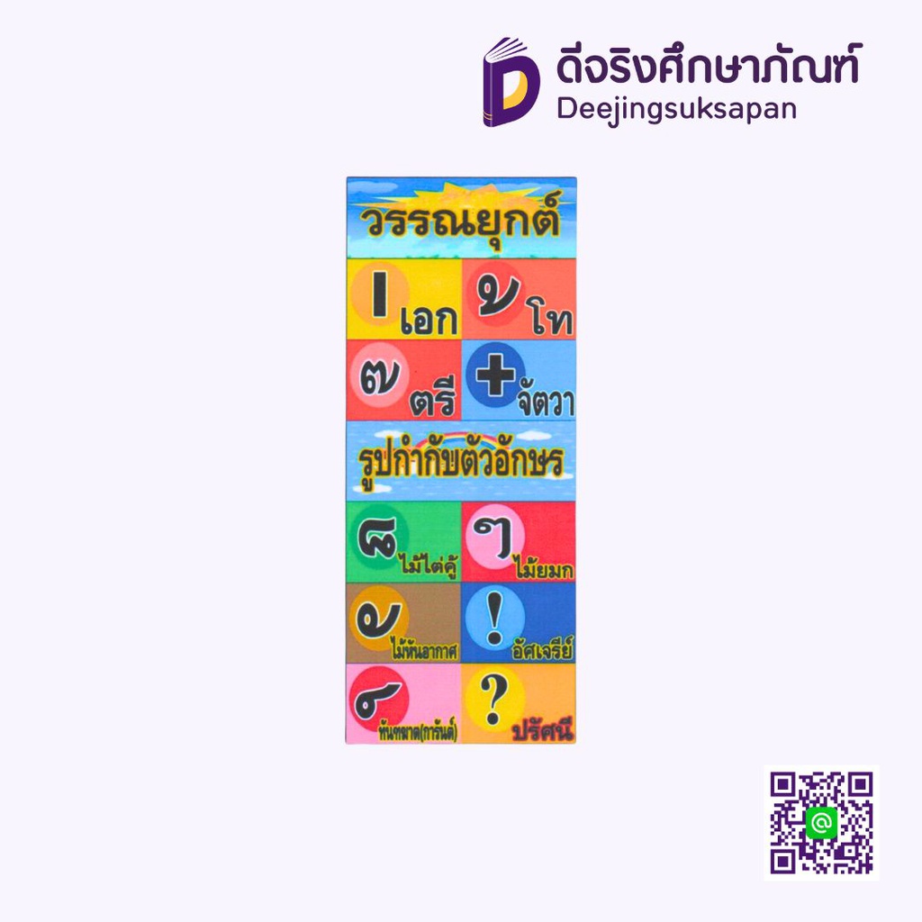 สื่อการสอน วรรณยุกต์ 10x29 ซม. I PLAY