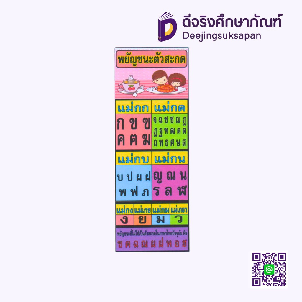 สื่อการสอน พยัญชนะตัวสะกด 20x29 ซม. I PLAY