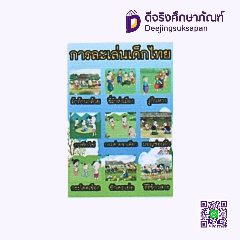 สื่อการสอนฟิวเจอร์บอร์ด A3 การละเล่นเด็กไทย I PLAY