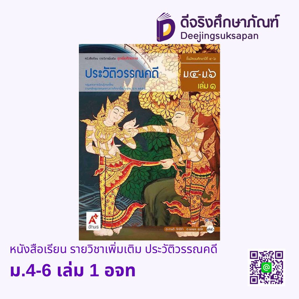 หนังสือเรียน รายวิชาเพิ่มเติม ประวัติวรรณคดี อจท