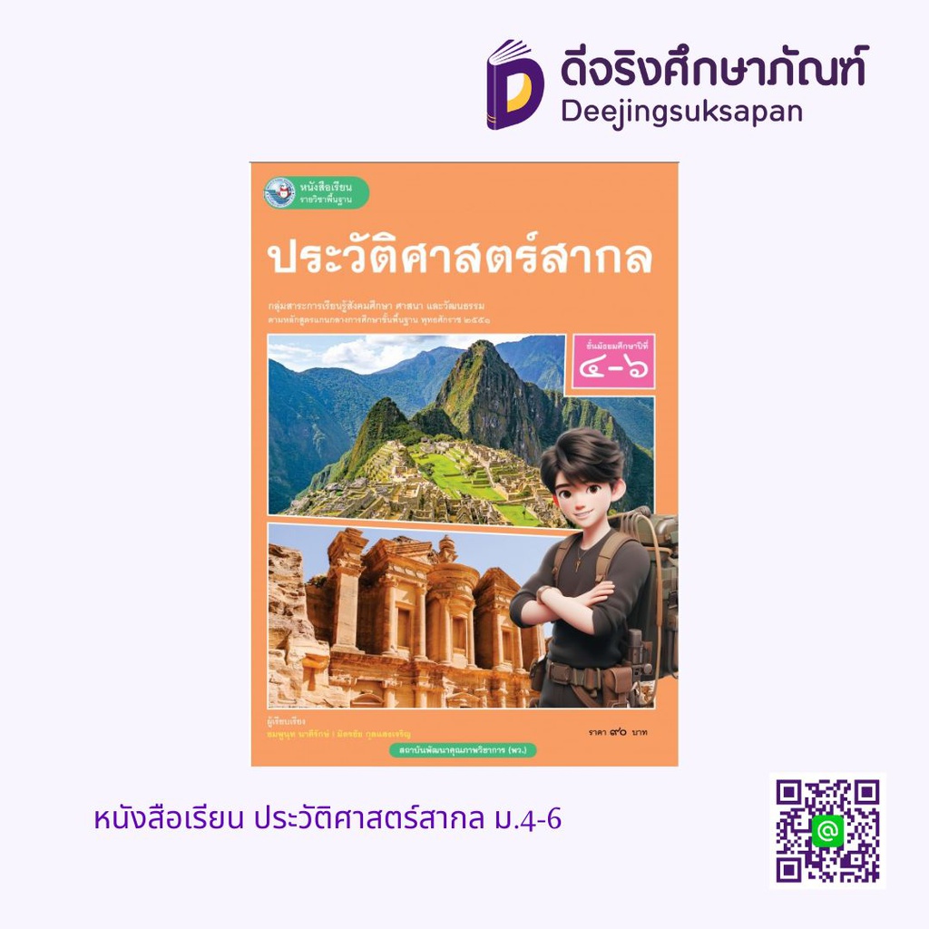 หนังสือเรียน ประวัติศาสตร์สากล ม.4-6 พว