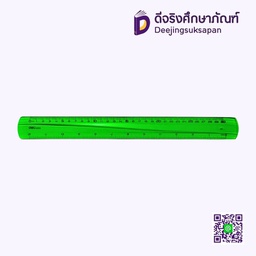 [01386] ไม้บรรทัดพลาสติก 30cm. G00302 คละสี DELI