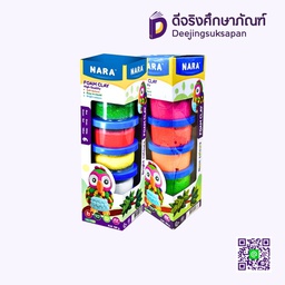 ดินปั้นเม็ดโฟม 120g. 6 สี NARA