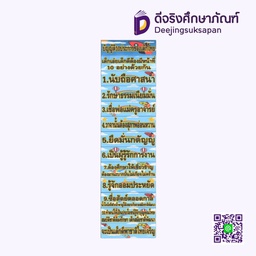 [P044] สื่อการสอน บัญญัติ 10 ประการของเด็กไทย 10x29 ซม. I PLAY