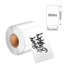 สติ๊กเกอร์พิมพ์บาร์โค้ด 100X150 มม. 500แผ่นแบบม้วน