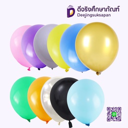 ลูกโป่ง เนื้อเมทาลิค 10" กลม 100ลูก NEO BALLOONS
