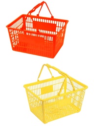 ตะกร้าพลาสติกสี่เหลียม หูหิ้ว