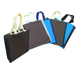 กระเป๋าผ้า หูหิ้ว ขยายข้าง มีซิป