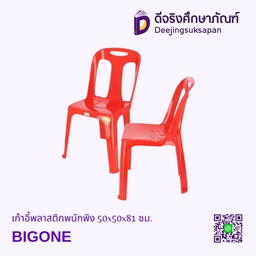 เก้าอี้พลาสติกพนักพิง 50x50x81 ซม. BIGONE